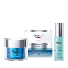 Eucerin Hyaluron-Filler Booster 30ml en Hydratatie Booster Nacht 50ml Routine Kit