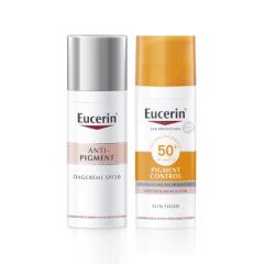 Eucerin Anti Pigment Dag SPF30 50ml en Sun Fluïde Pigment Control SPF50+ 50ml Routine Kit