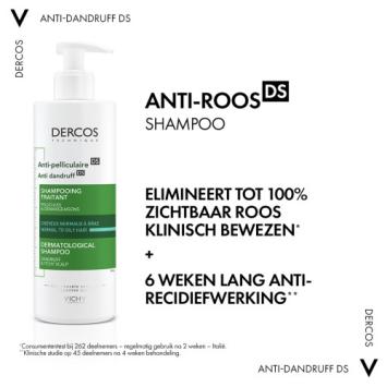 Vichy Dercos Shampoo Anti roos - Normaal tot Vet haar 390ml