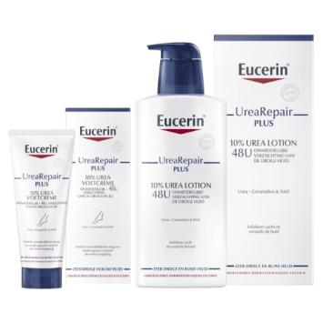 Eucerin UreaRepair Plus Voetcrème 10% 100ml en Bodylotion 10% 400ml Routine Kit