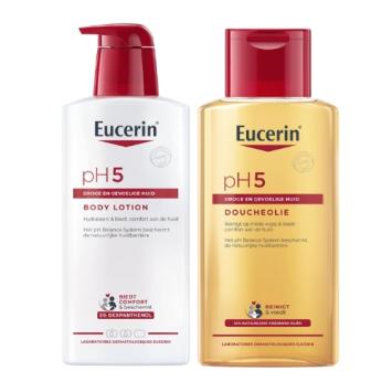 Eucerin pH5 Body Lotion 400ml en pH5 Douche Olie 400ml Routine Kit